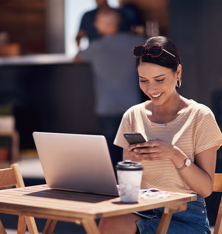 Woman with phone